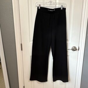 Betabrand Elegant Black Wide-Leg Pants
